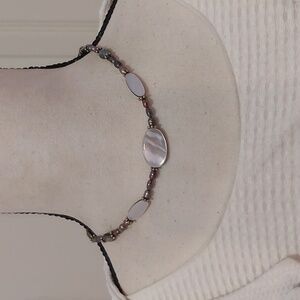 Peacock Freshwater Pearls and Mother of Pearl Choker Necklace